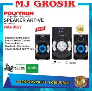 POLYTRON SPEAKER AUDIO PMA 9507 PMA9507 SUPER BASS BLUETOOTH FM RADIO