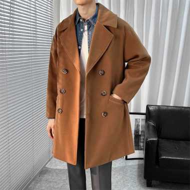 SPV COAT PRIA WOOL WINTER GAYA KOREA Coklat XXL
