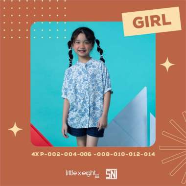 Little X∙eight Girl Cindy Blouse - Blouse Pendek Anak Cewe 11-12 tahun