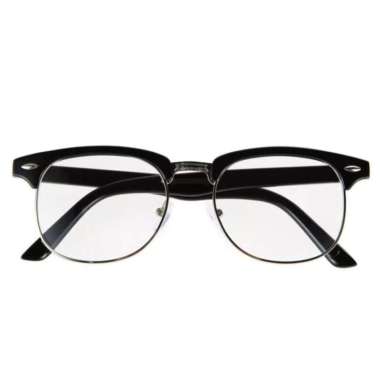 Frame Kacamata Bening + Frame Kacamata Gantung - Hitam