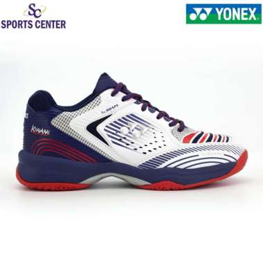New Sepatu Badminton Yonex Kiwami White / Astral Aura / Neon Coral 45