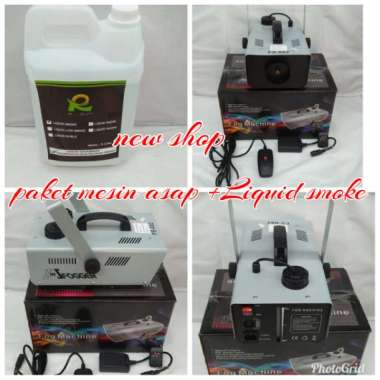 PAKET FOG MACHINE/MESIN ASAP 900W+CAIRAN LIQUID 5LTR