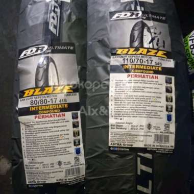 Paket Ban FDR Blaze 80 80 17 dan 110 70 17 Tubeless, intermediate