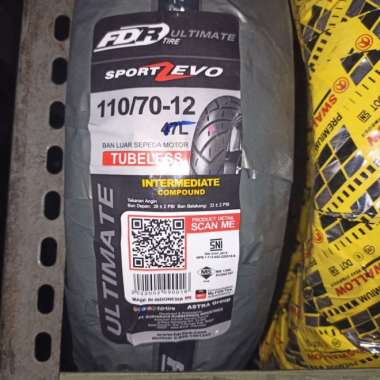 Ban Fdr Zevo 110 70 12 110/70-12 Ultimate Tubeless Ban Matic Ring 12