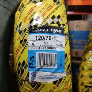 120 70 12 SB 117 Ban Luar Swallow Ring 12 Ban Dual Purpose Tubeless