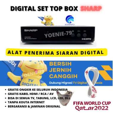 Set Top Box Sharp - TV Digital - Alat Penerima Siaran Digital Sharp Multicolor