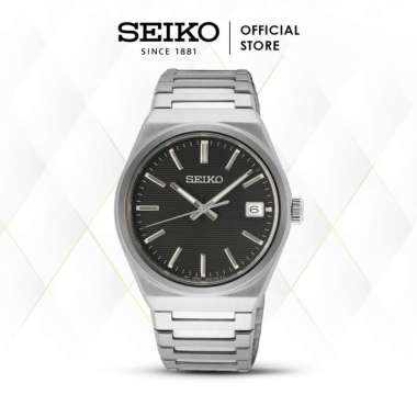Seiko Classic SUR557P1 SUR557P Men Black Dial Stainless Steel Strap