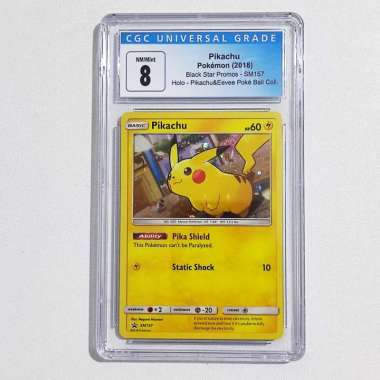 Pikachu SM157 Black Star Promo CGC 8 - Graded Pokemon Card