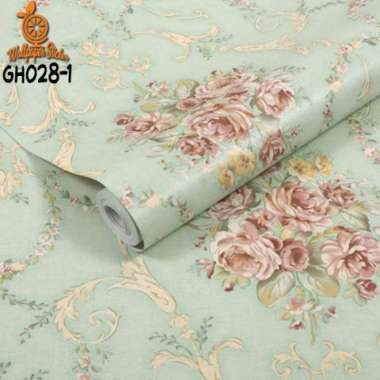 WALLPAPER STIKER DINDING BATIK SILVER