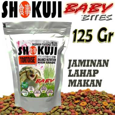 125GR SHOKUJI MAKANAN BABY KURA DARAT BITES PELLETS SMALL SULCATA PELET PAKAN TORTOISE FOOD TORTO KU