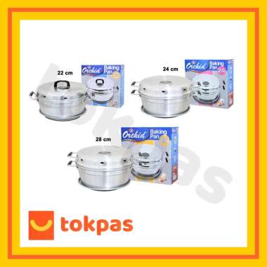 Baking Pan Orchid 22 24 28 cm Alat Pemanggang Kue Bolu Cake 28 cm