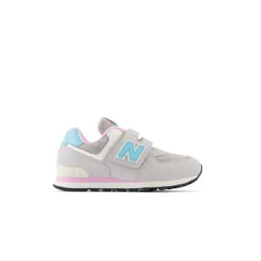 Sepatu Sneakers Anak NEW BALANCE KIDS 574 GREY PINK - PV574NB1 33.5