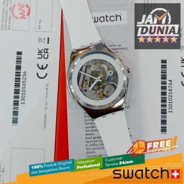 JAM TANGAN SWATCH - JAM SWATCH ORIGINAL SYXS138 SWATCH SYXS 138 PURE WHITE IRONY JAM TANGAN PRIA JAM