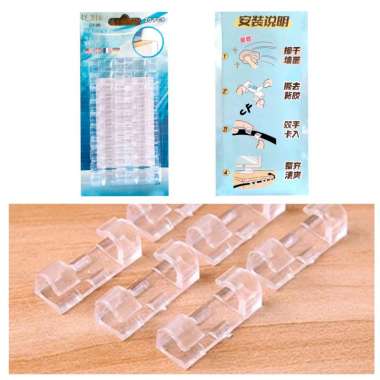 Klem Klip Penjepit Kabel 1 Pack Isi 20 Pcs Organizer Cable Clip Clamp Kemasan Plastik