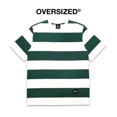 TENDENCIES Tshirt Oversized Bigo Stripe Tees Green XL
