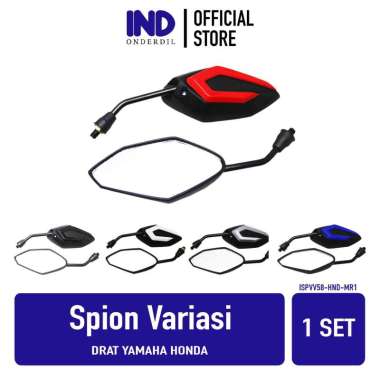 Spion-Sepion-Kaca Set Variasi Semua Jenis Motor YAMAHA Drat Kiri Baut 14 Putih-Merah-Biru-Hitam Beat