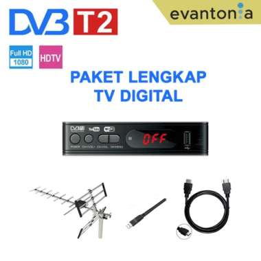 Paket Lengkap TV Digital Set Top Box DVB T2 Multicolor