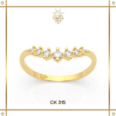 CINCIN EMAS ASLI WANITA KADAR 300 (6K) CINCIN ELEGANT CK 315