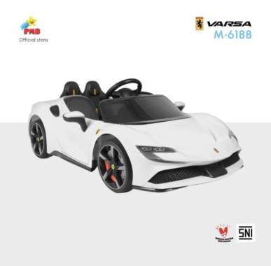 Mainan Anak Mobil Aki Anak PMB 6188 Ferrari Lamborghini Varsa Putih