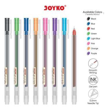 Color Gel Pen Pulpen Pena Jel Warna Joyko GPC-372 0.5 mm Green
