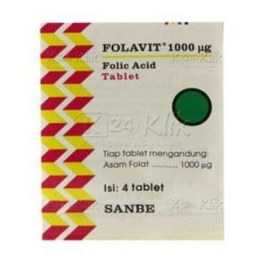 Folavit 1Mg Tablet 1 Strip (4 Tablet)