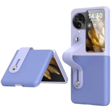 CASING OPPO FIND N3 CASE OPOO FIND N3 WRISTBAND TWO TONE OPPO FIND N3 Purple Grey