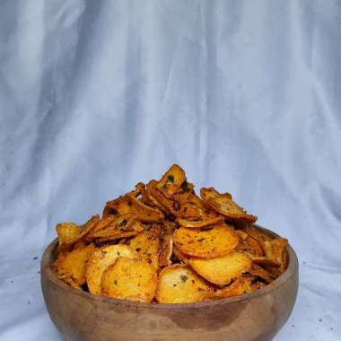 Molreng Cimol Goreng Pedas Daun Jeruk - 250gr / Keripik Cimol Renyah