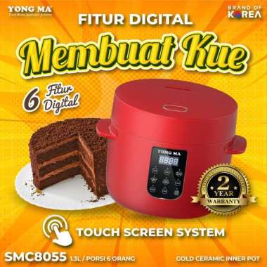 YONG MA Rice Cooker Magic Com Digital Mini 1.3 Liter SMC-8055 / SMC8055 null SMC 8055 MERAH