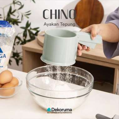 Dekoruma CHINO Ayakan Tepung dengan Handle - Grey