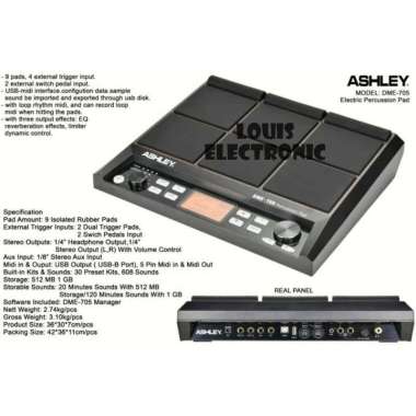 Drum Electric ASHLEY DME-705 DME 705 ORIGINAL Electric Percussion DME 705