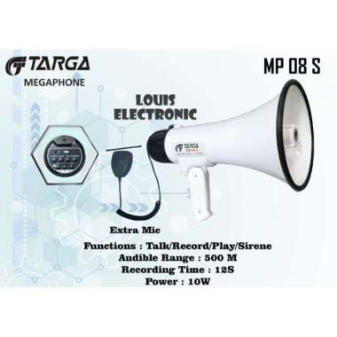 Megaphone TARGA MP 08 S Mic Megaphone Horn Megaphone ORIGINAL