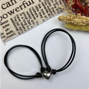 GELANG MAGNET COUPLE LUCU UNTUK GELANG PERSAHABATAN COUPLE love SILVER