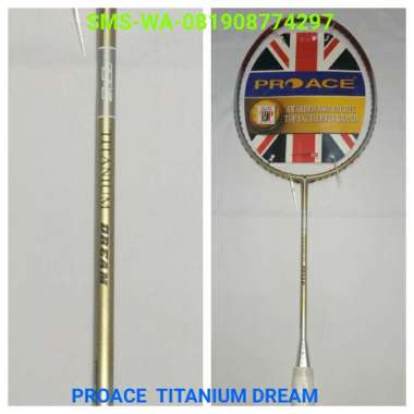 Raket Pro Ace Titanium Dream Warna Emas Perak