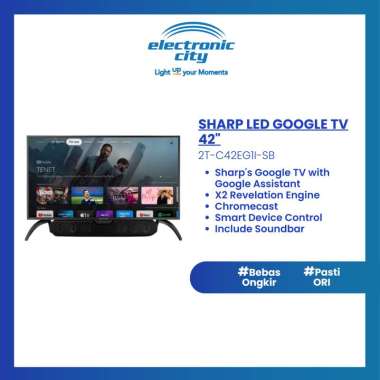 Sharp 42 Inch Android Smart TV Soundbar - 2T-C42EG1I-SB