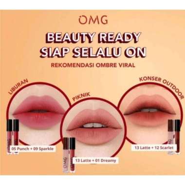 paket lipstick OMG ombre isi 2 lipstik Nomor 15+14