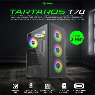 PC RAKITAN GAMING i7 + RAM 16GB + VGA RX550 4GB + SSD + HDD SSD 512GB+500GB