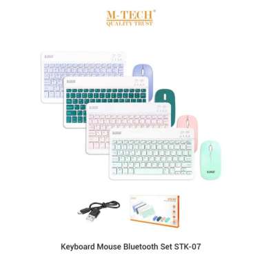 M-Tech STK-07 Keyboard Mouse Bluetooth Set PURPLE