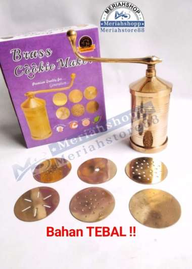 Cetakan Kue Akar Kelapa Kuningan Brass Cookie Maker ORIGINAL G.HORSE
