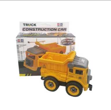 Mainan DIY Truck Construction Car Mobil Truk Assemble Rakit Bongkar Box