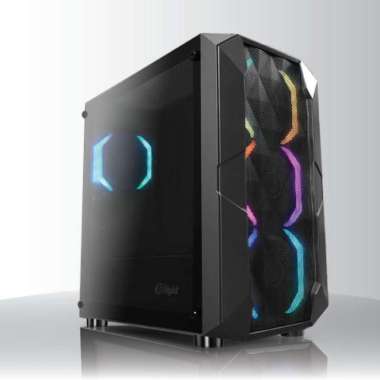 Enlight Black Master | PC Casing Komputer Gaming Micro ATX | Case CPU