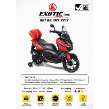 Siya ✨Free Bubblewrap Motor Aki Motor Anak Moge Anak Rechargeable Exotic Motor Cas Remote Anak Harle