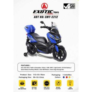 Siya ✨Free Bubblewrap Motor Aki Motor Anak Moge Anak Rechargeable Exotic Motor Cas Remote Anak Harle