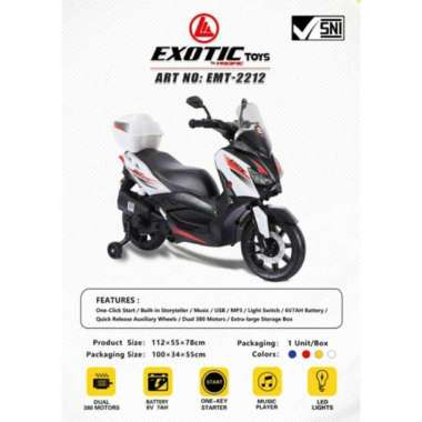 Siya ✨Free Bubblewrap Motor Aki Motor Anak Moge Anak Rechargeable Exotic Motor Cas Remote Anak Harle