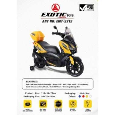 Siya ✨Free Bubblewrap Motor Aki Motor Anak Moge Anak Rechargeable Exotic Motor Cas Remote Anak Harle