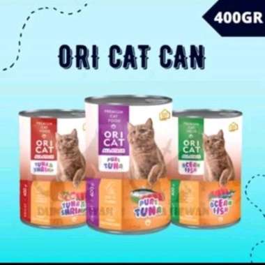 MAKANAN KUCING BASAH ORI CAT CAN KALENG 400 GR CAT FOOD tuna shrimp