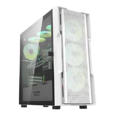 Casing PC ATX Darkflash DK431 +4x ARGB Fan | CPU Case ATX Putih