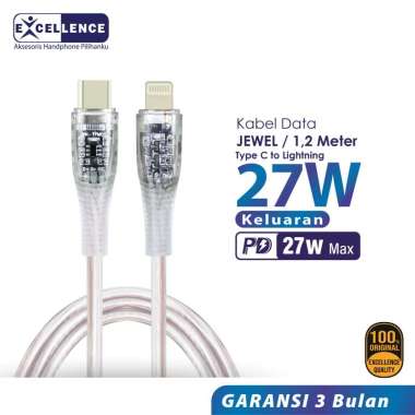EXCELLENCE Kabel Data Jewel Fast Charging 27W Type-C to Lightning