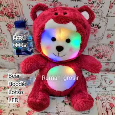 Boneka Bear Hoodie Lotso beruang Kostum Lampu LED HOODIE LOTSO LED