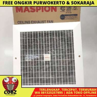 10 IN / MASPION CEF-25 Exhaust Hexos Fan Kipas Angin Blower Plafon Set