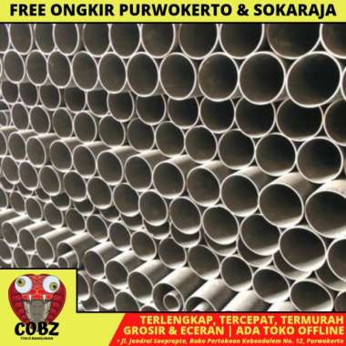 2 1/2 INCH / TM AW PIPA PRALON PARALON PVC HITAM PER BATANG